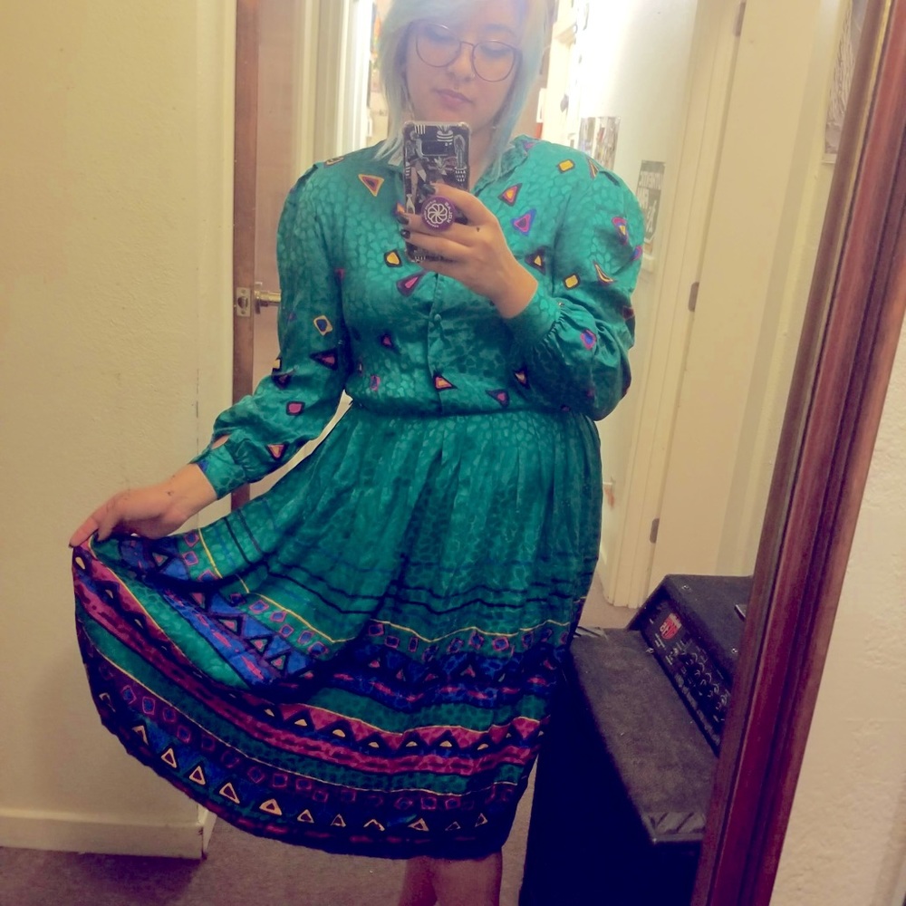 Adrianna papell vintage silk dress